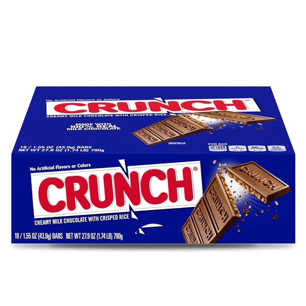 Bulk 18 Pack, Milk Chocolate and Crisped Rice, Full Size Holiday Candy Bars, Sto